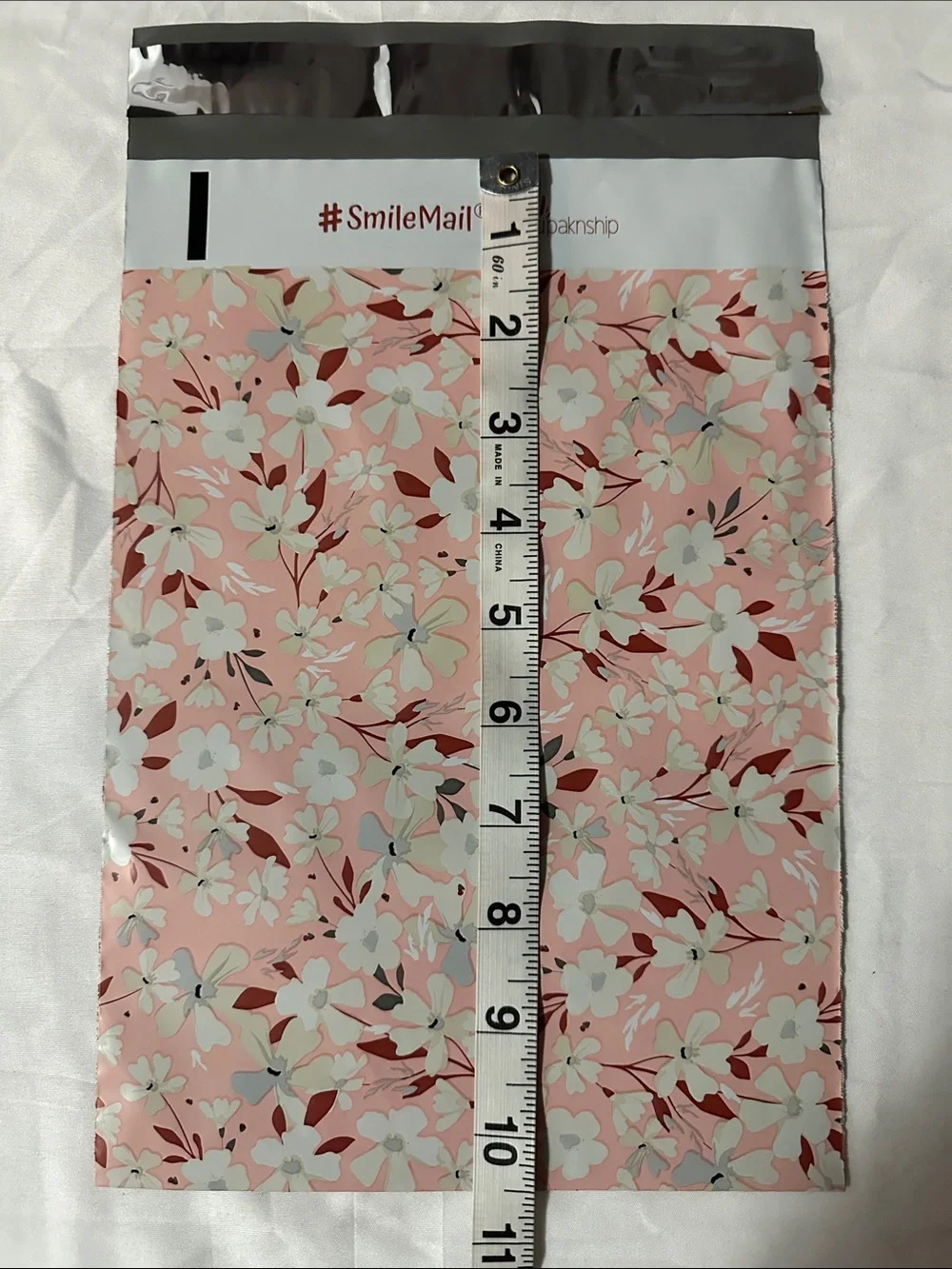 Pink Floral Poly Mailers 7.5x10.5 Shipping Bags 30 Pack